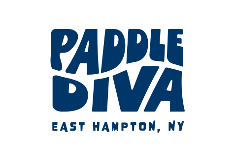 PADDLE DIVA logo with text 'EAST HAMPTON, NY' below.